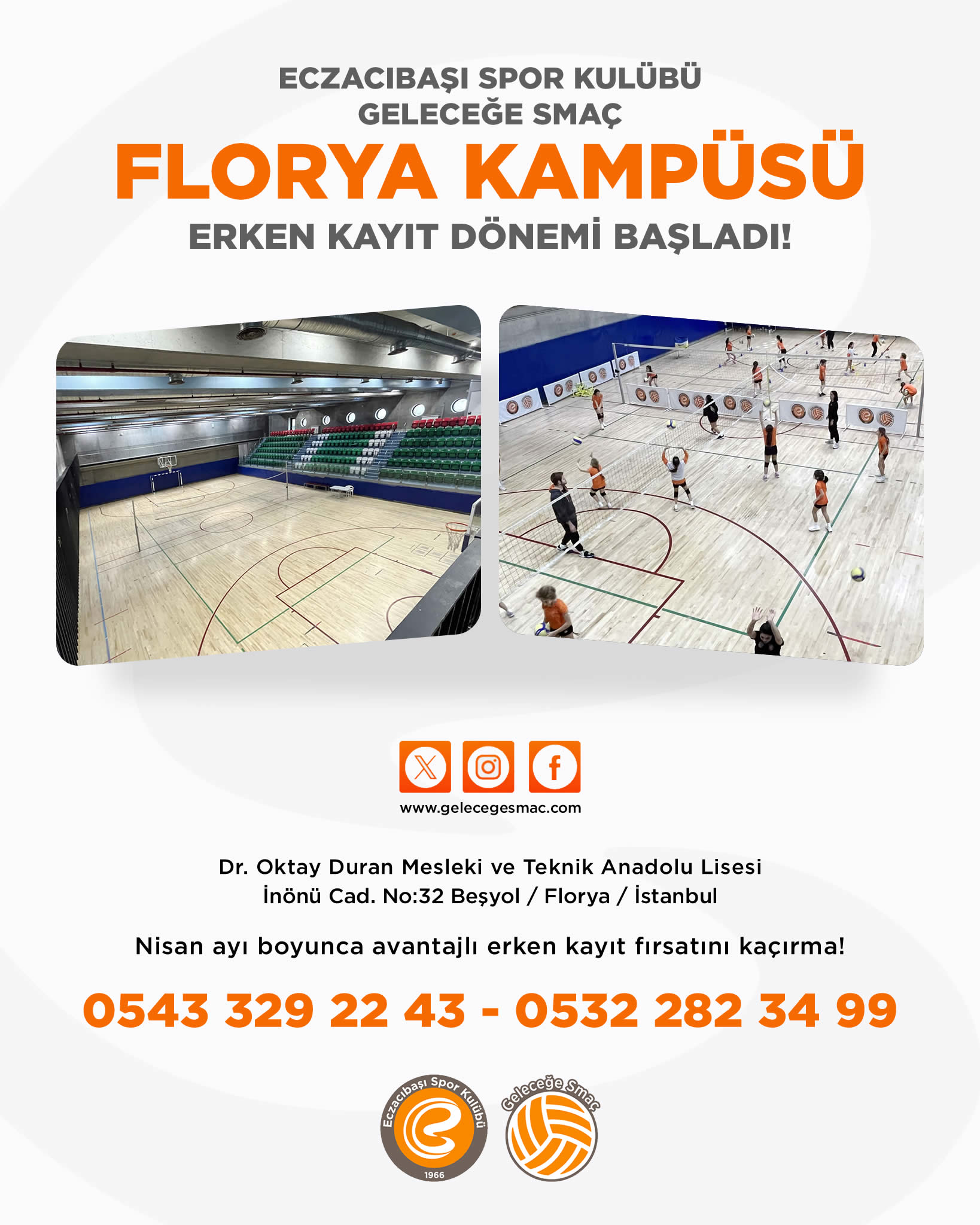 Voleybol Okulu Erken Kayıt Dönemi